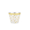 12 pcs 9 oz Gold Trim on Clear Disposable Plastic Party Polka Dots Cups