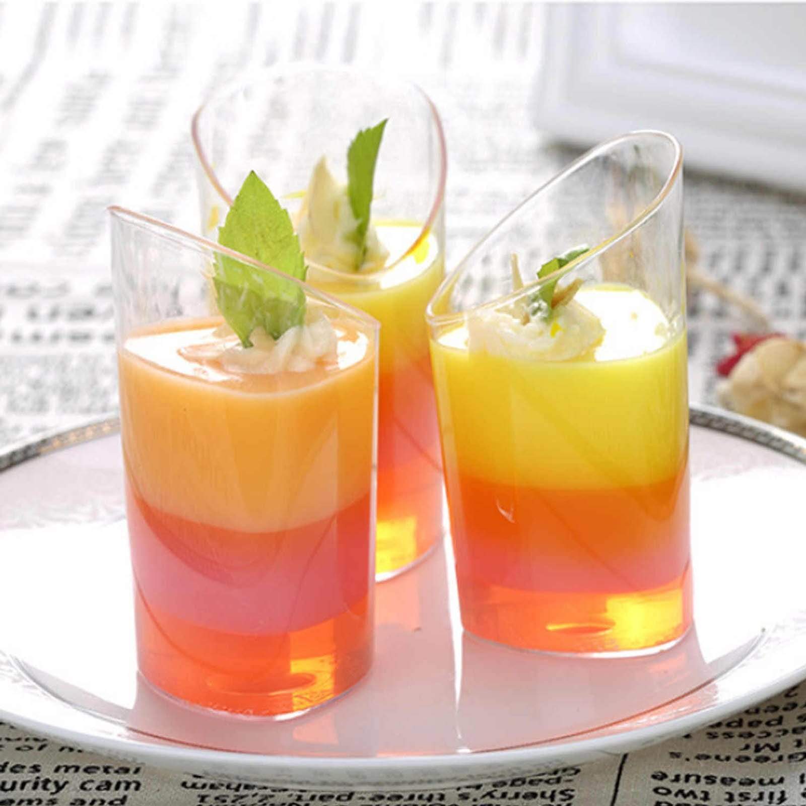 20 pcs 3 oz Clear Plastic Disposable Mini Cups