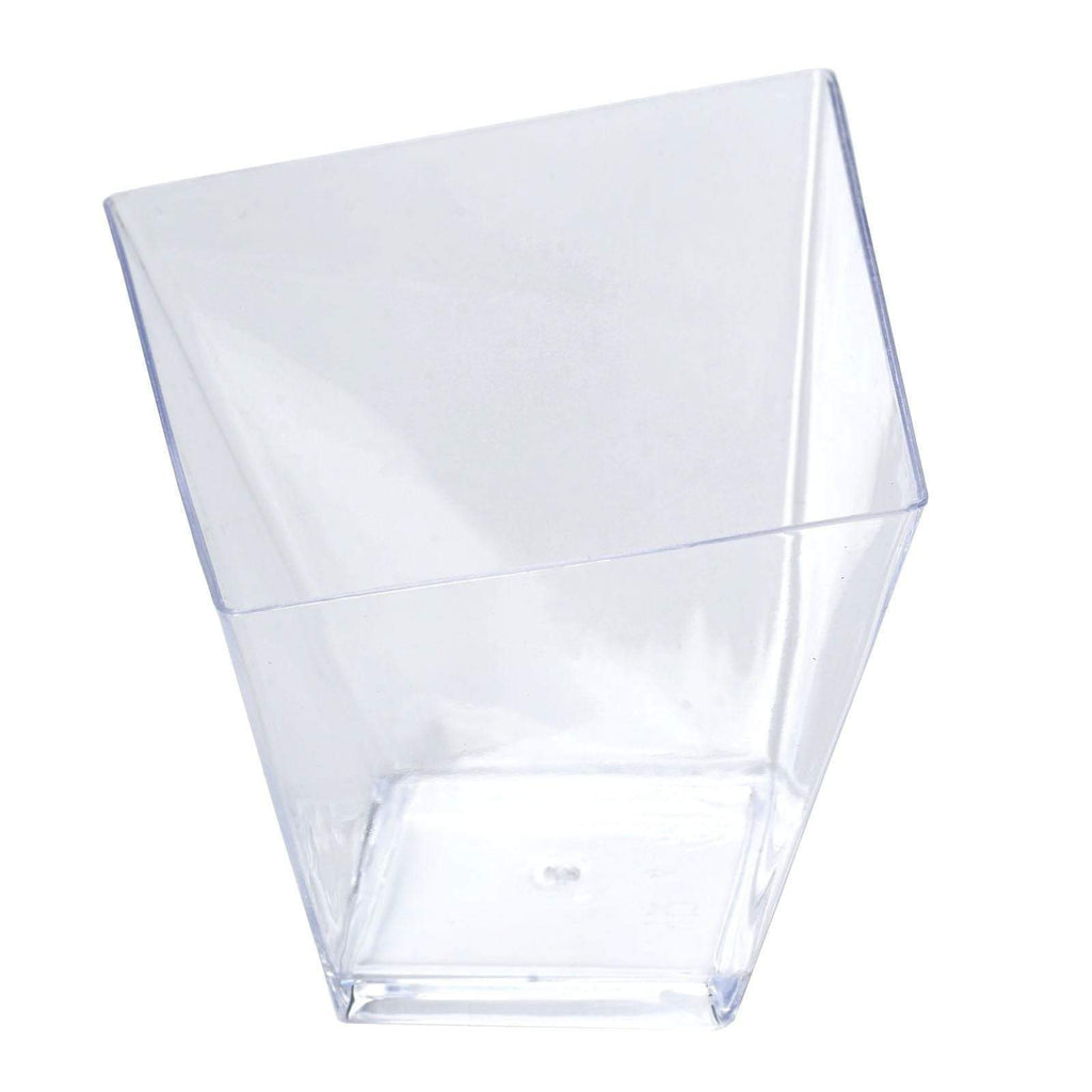 Plastic Cup - Clear Disposable Mini Cube Cup