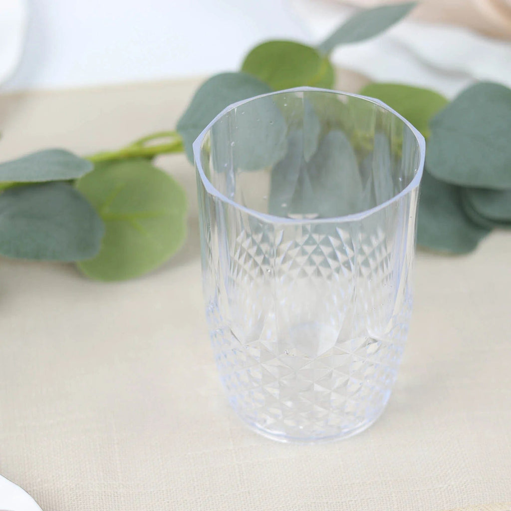 Crystal top plastic glasses