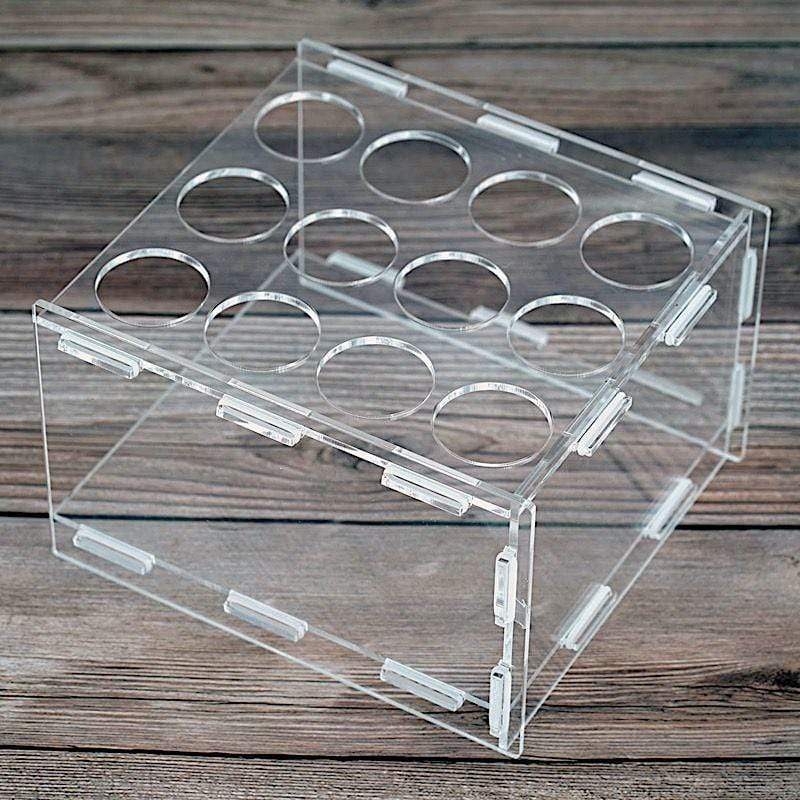 Balsacircle 16 Pcs 1 oz Clear Plastic Jello Shot Test Tubes with Tray - Disposable Wedding Catering Party Tableware