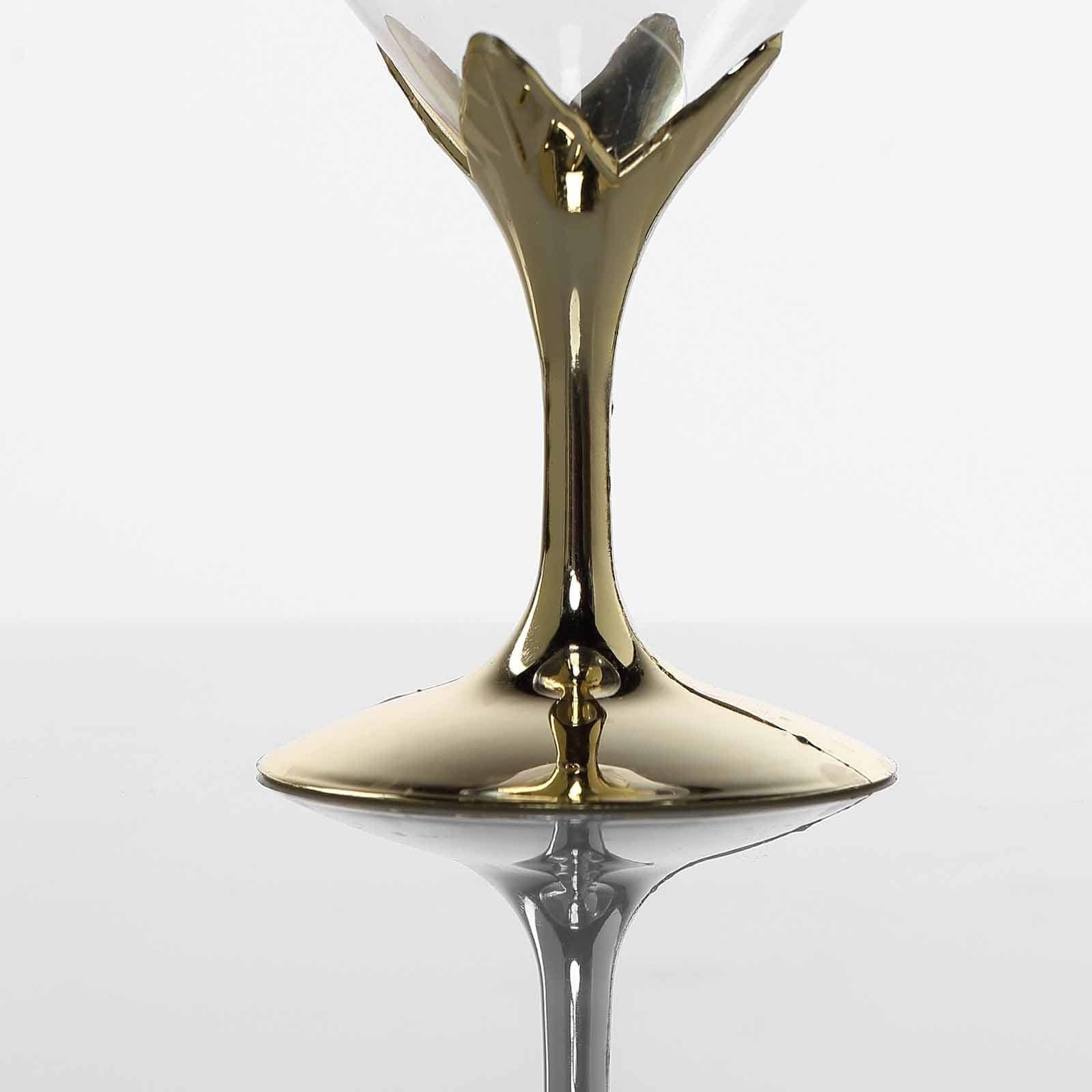 6 Disposable Plastic Party Wedding Wine Goblets Glasses