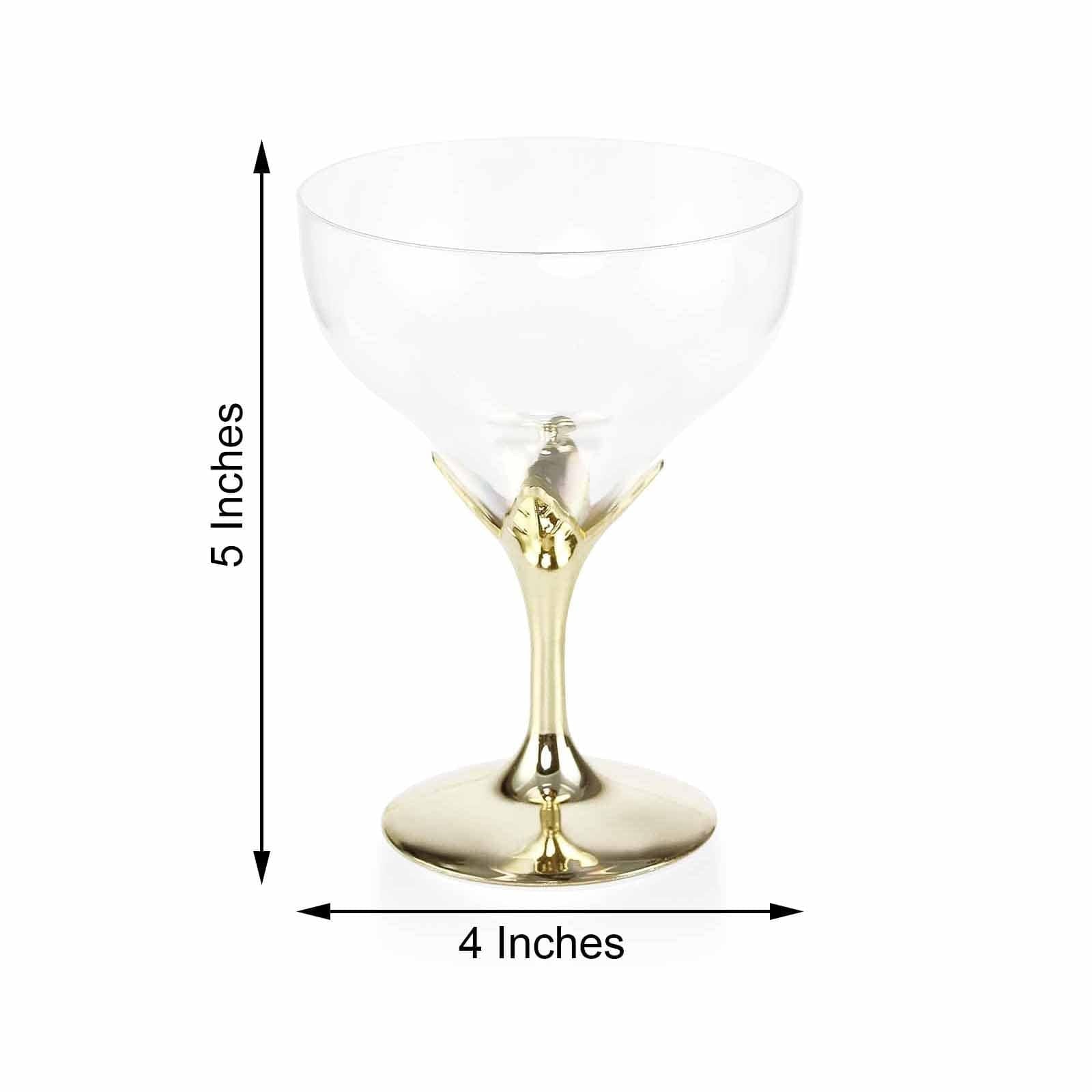 6 Disposable Plastic Party Wedding Wine Goblets Glasses