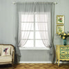 52 x 108-Inch Silver Sheer Organza Backdrop Window Drapes Curtains Panels