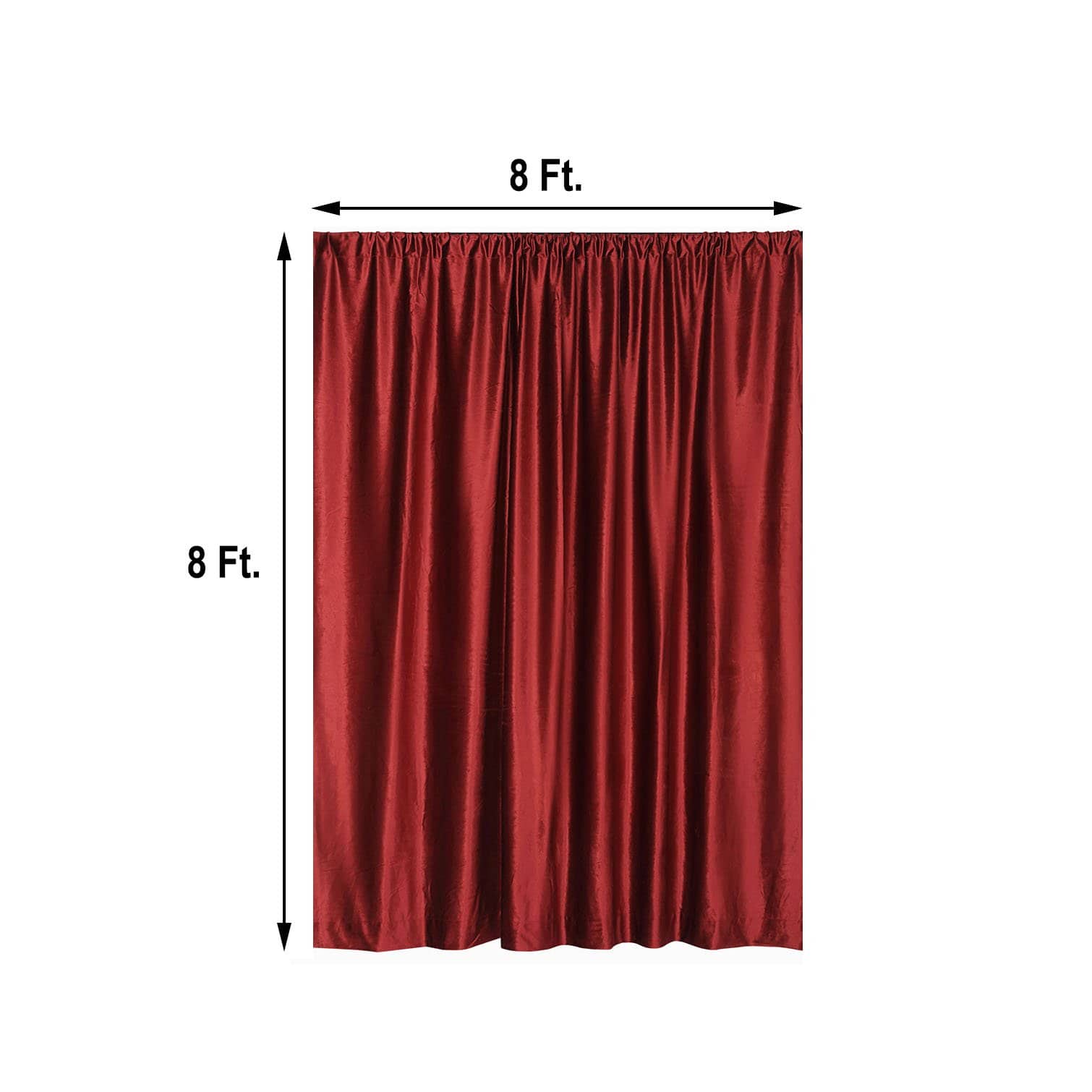 8 feet x 8 feet Velvet Backdrop Curtain