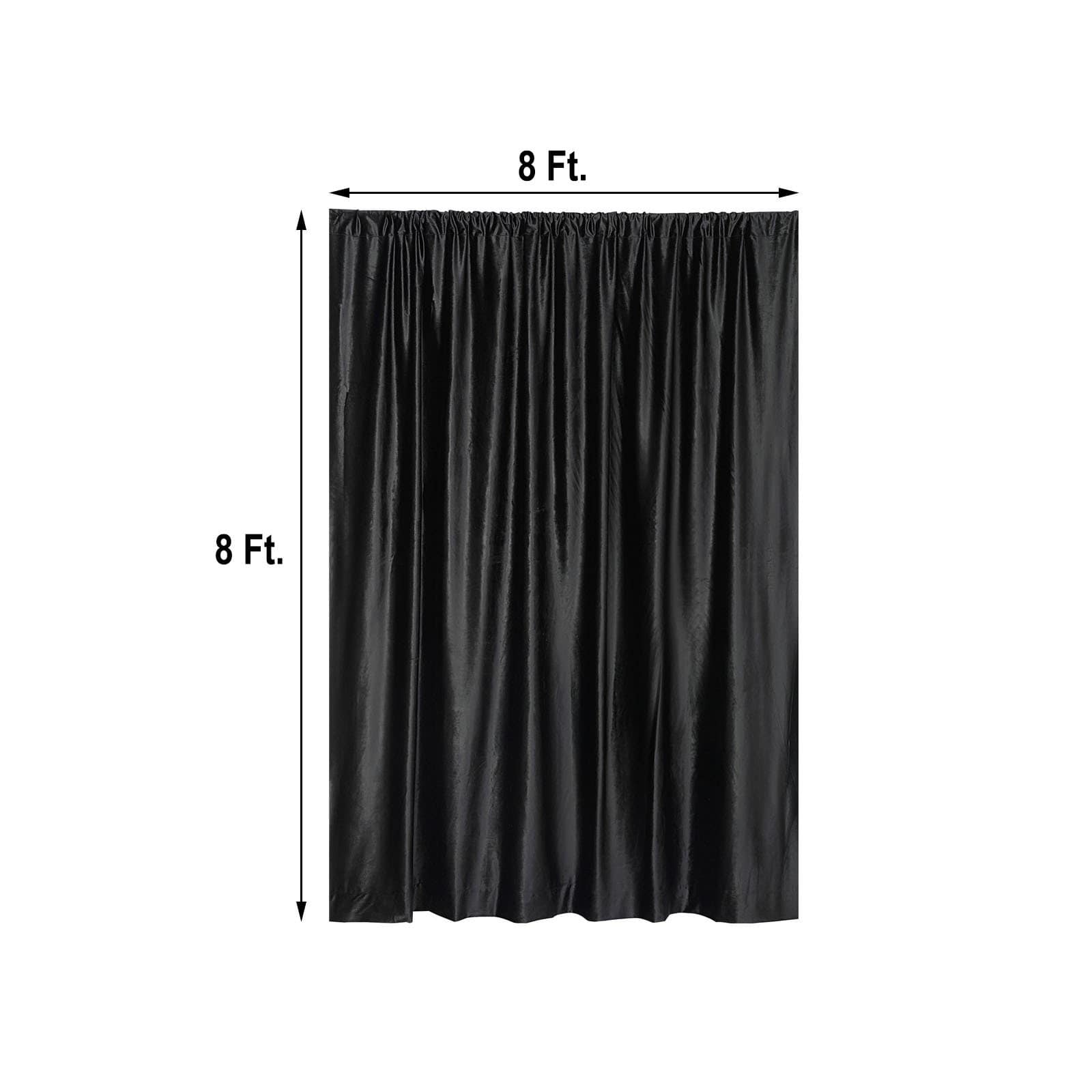 8 feet x 8 feet Velvet Backdrop Curtain
