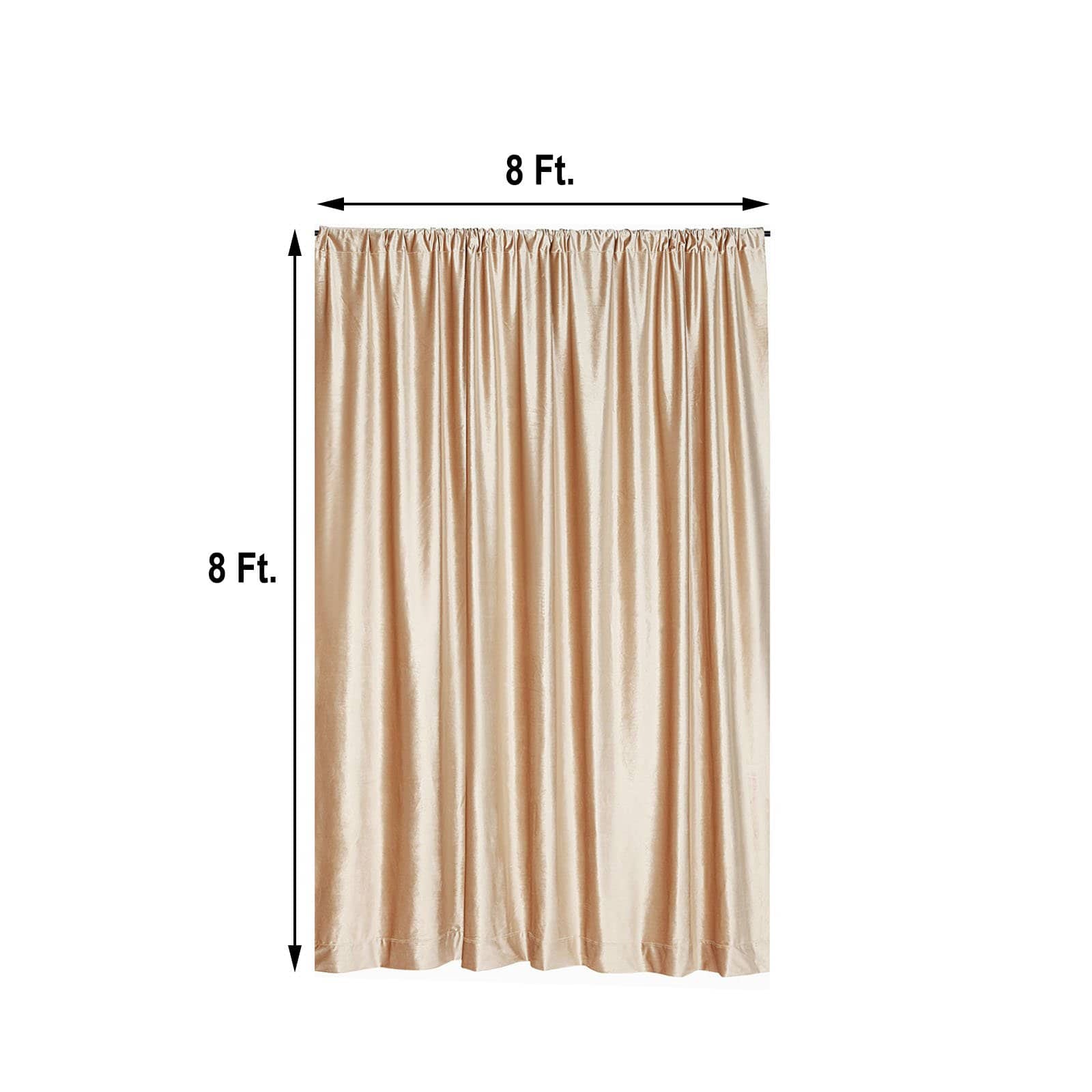8 feet x 8 feet Velvet Backdrop Curtain
