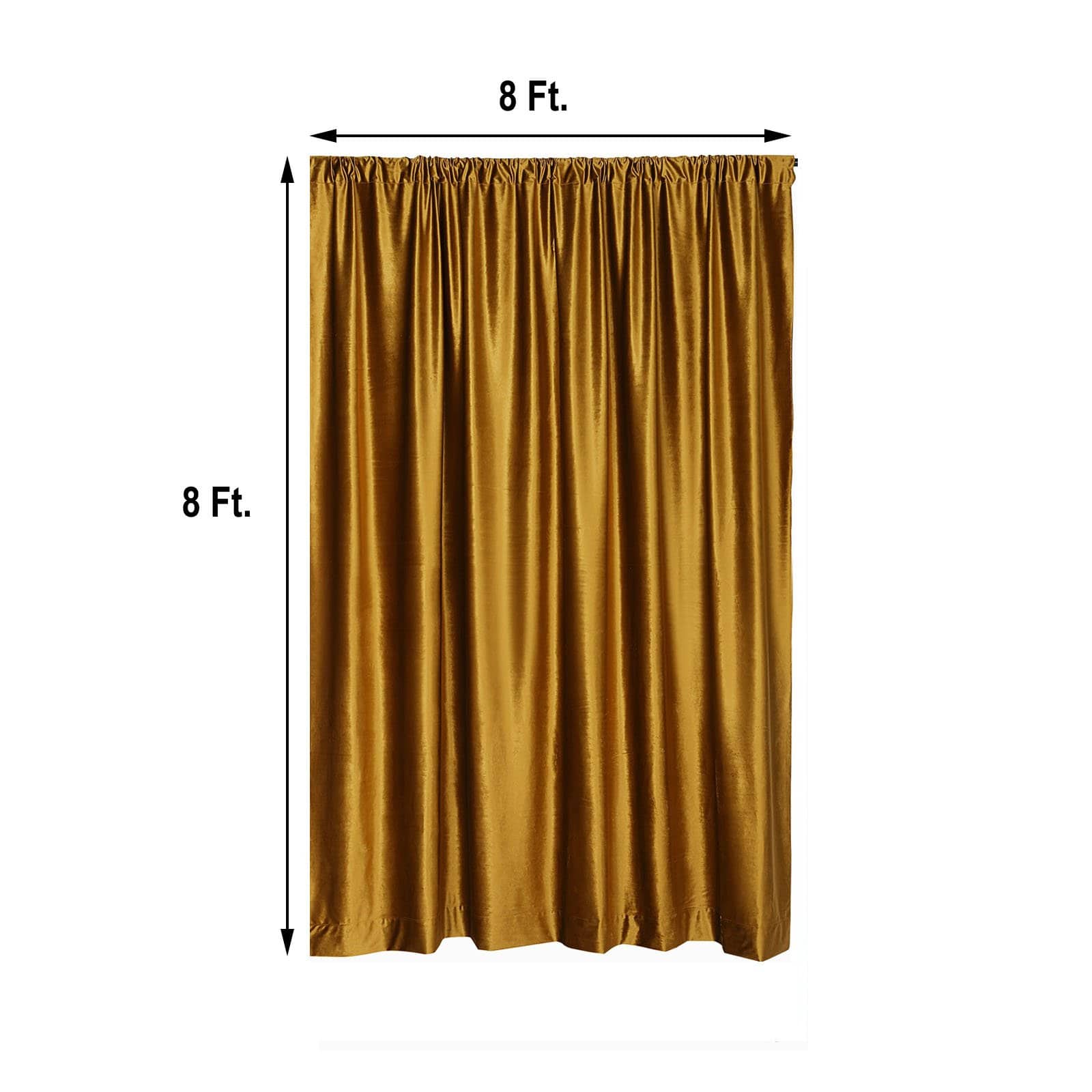 8 feet x 8 feet Velvet Backdrop Curtain