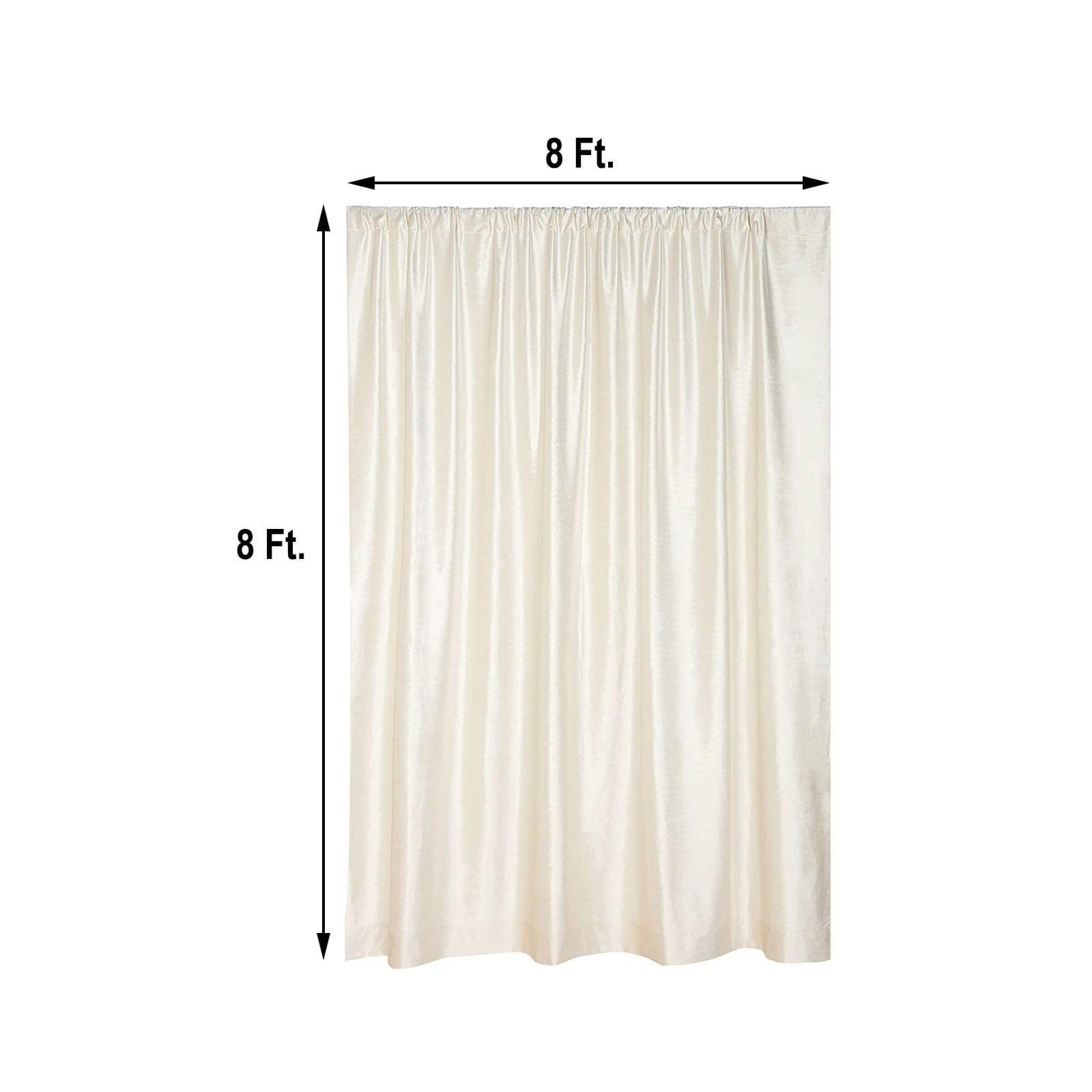 8 feet x 8 feet Velvet Backdrop Curtain