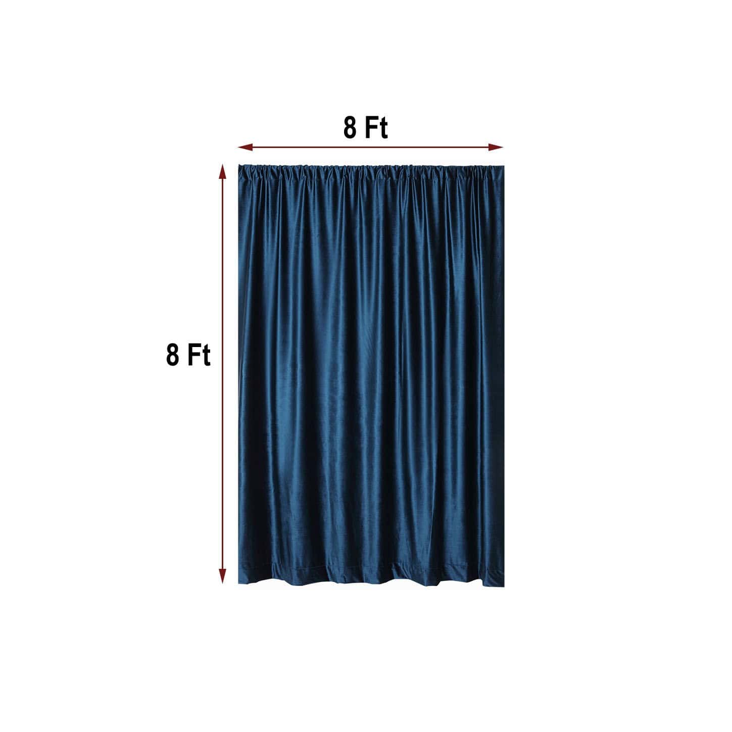 8 feet x 8 feet Velvet Backdrop Curtain