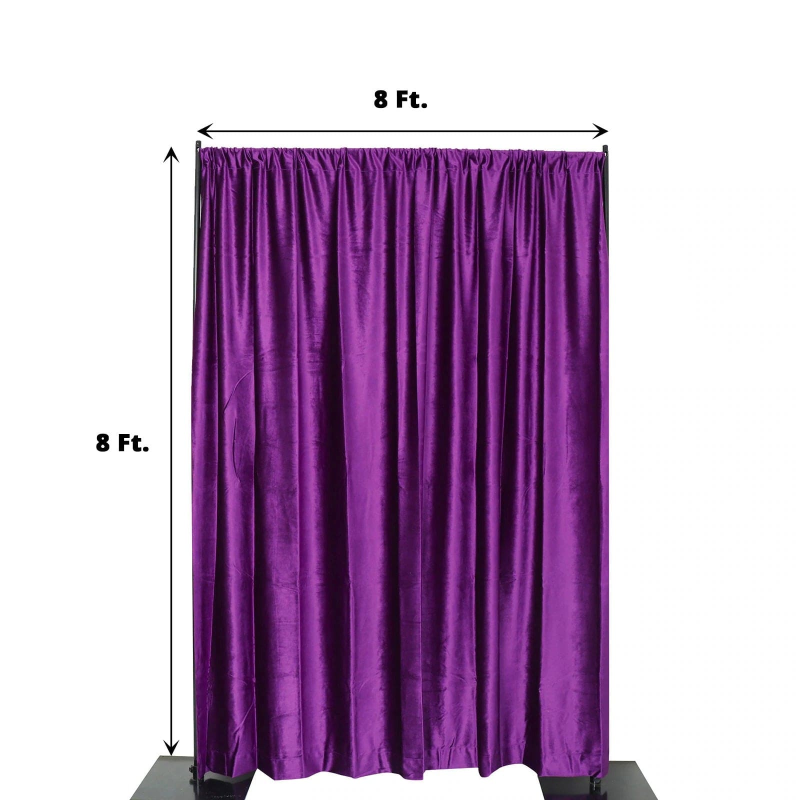 8 feet x 8 feet Velvet Backdrop Curtain