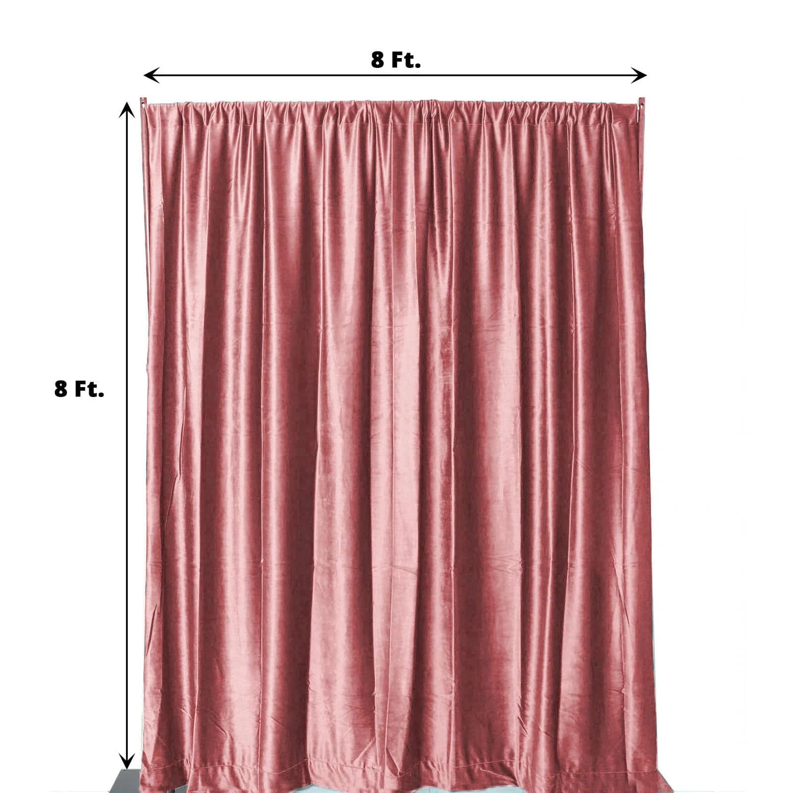 8 feet x 8 feet Velvet Backdrop Curtain
