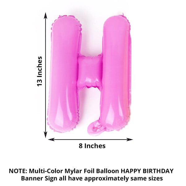 Assorted 13 in Happy Birthday Mylar Foil Balloon Banner
