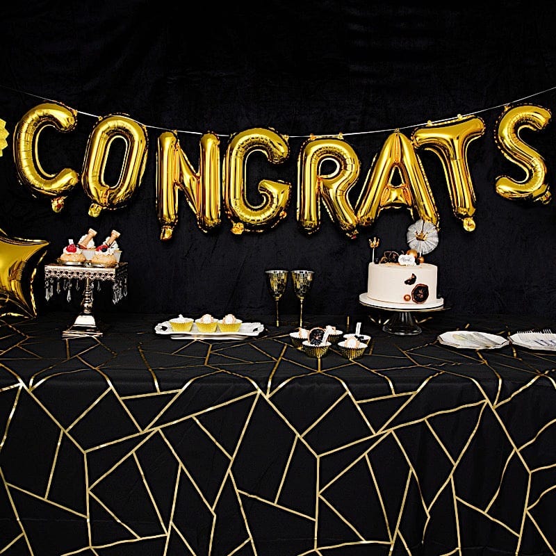 Gold 13 in Congrats Mylar Foil Balloon Banner