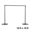 10 ft x 10 ft Heavy Duty Adjustable Pipe and Drape Kit Backdrop Support Stand