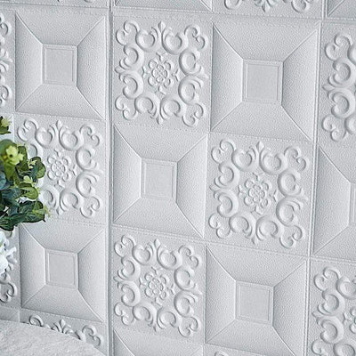 10 White 28 in Self Adhesive French Country Style Foam Wall Panels ...