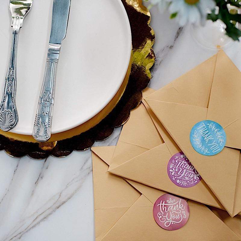 1000 Assorted Thank You 1.5 in Round Stickers Rolls