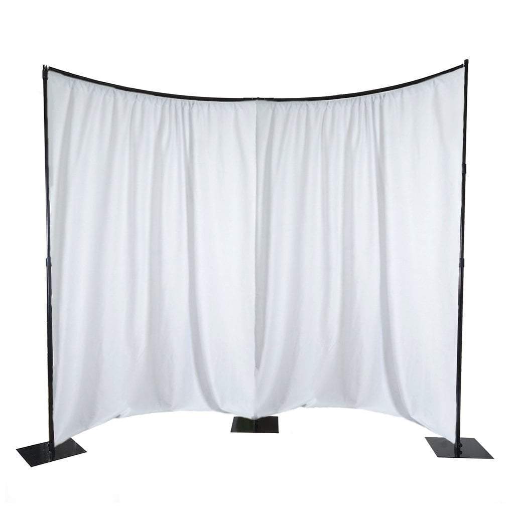 11 ft Heavy Duty Adjustable Curved Pipe and Drape Kit Backdrop Support Stand