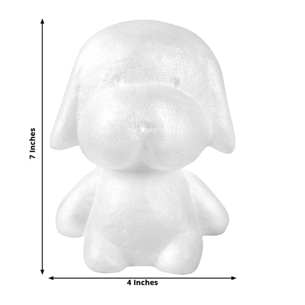 12 in White Craft Foam Puppy 3D Animal Model DIY Decoration