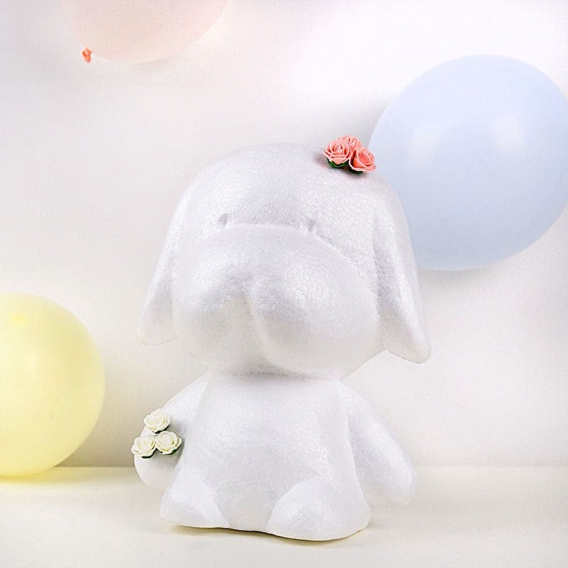 12 in White Craft Foam Puppy 3D Animal Model DIY Decoration