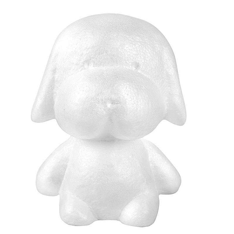 12 in White Craft Foam Puppy 3D Animal Model DIY Decoration