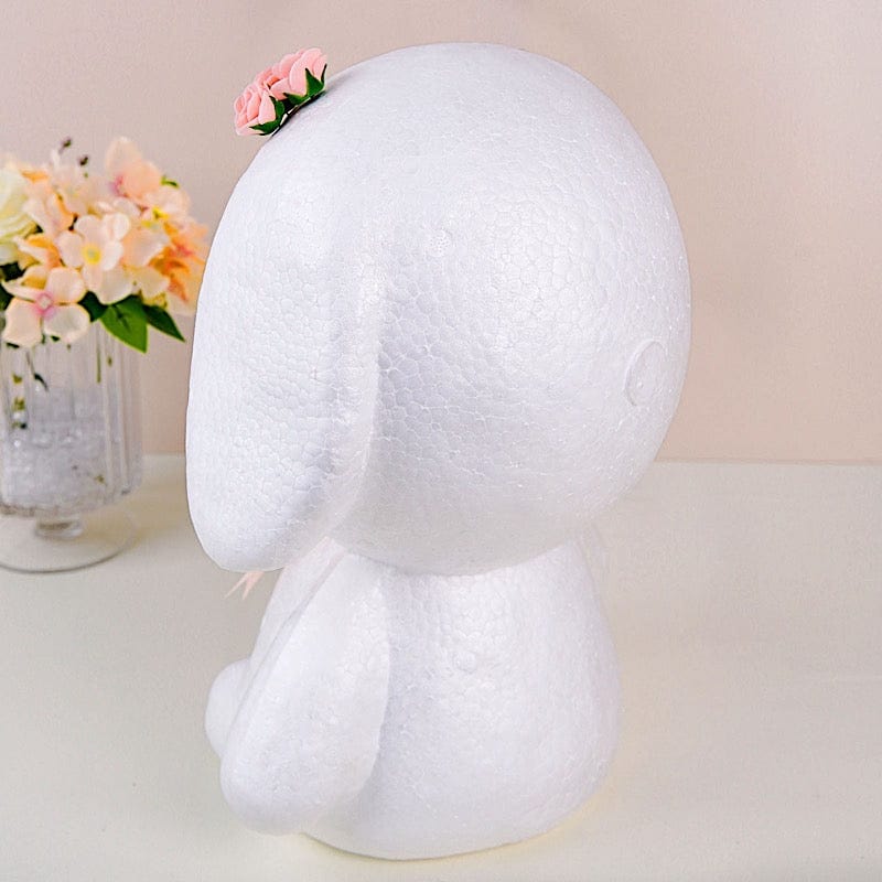 12 in White Craft Foam Puppy 3D Animal Model DIY Decoration