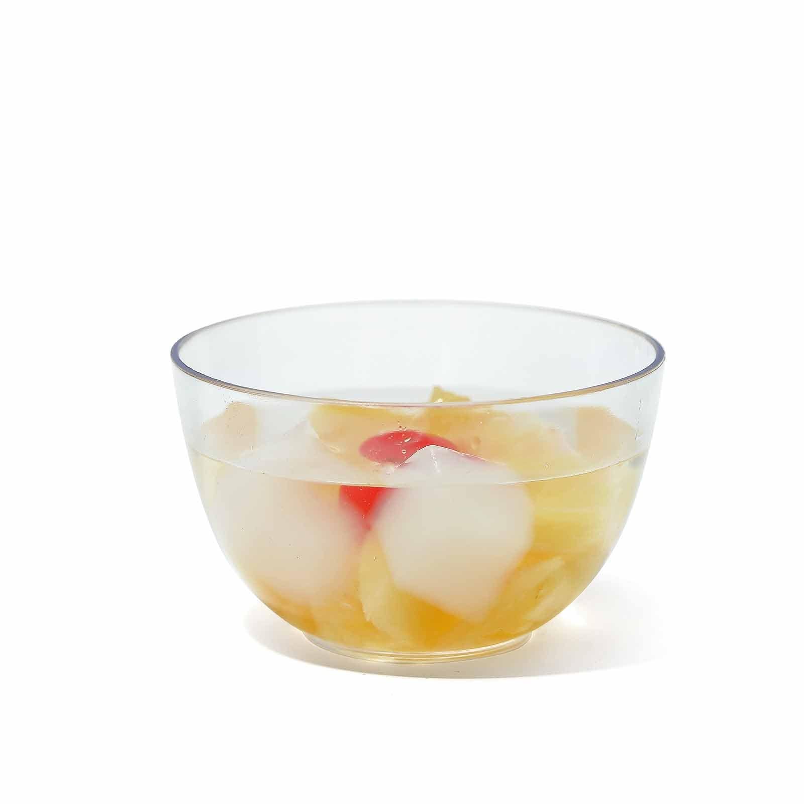 12 pcs 4 oz. Clear Plastic Round Disposable Mini Bowls