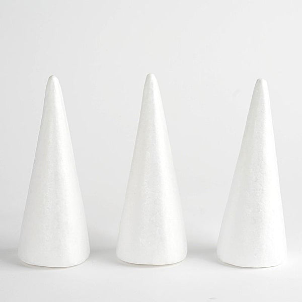 1/2/3/4/5/6pcs Foam Cones , White Polystyrene Cone Shaped Foam