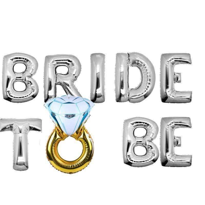 12" tall Diamond Engagement Shaped Wedding Ring Foil Balloon