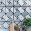 12" wide 10 pcs Brushed Silver Metal Mosaic Tiles Wall Panels