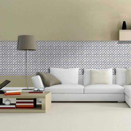 12" wide 10 pcs Brushed Silver Metal Mosaic Tiles Wall Panels