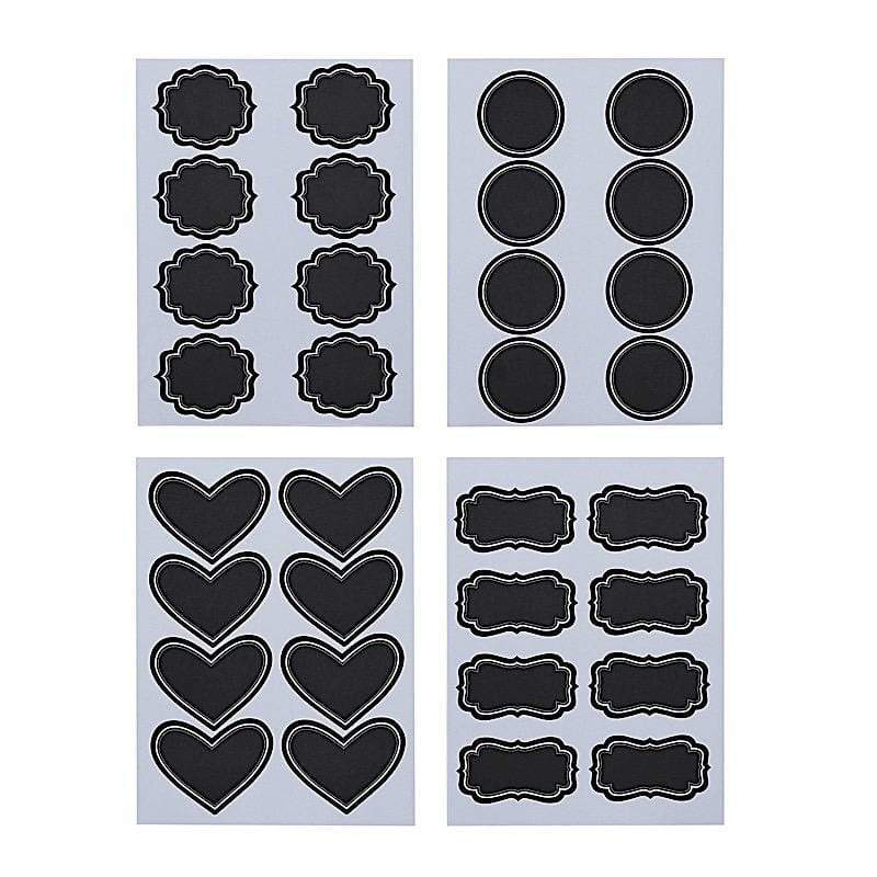 120pcs Black Chalkboard Labels Label Sticker Roll with White