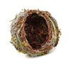 2 Brown and Green Natural Moss Bird Nest Planter Boxes Centerpieces