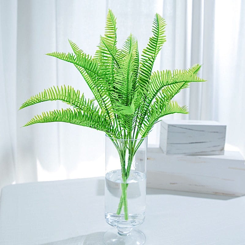 artificial fern plants indoor 2 Stems Artificial Green Cycas Fern Leaf Bushes