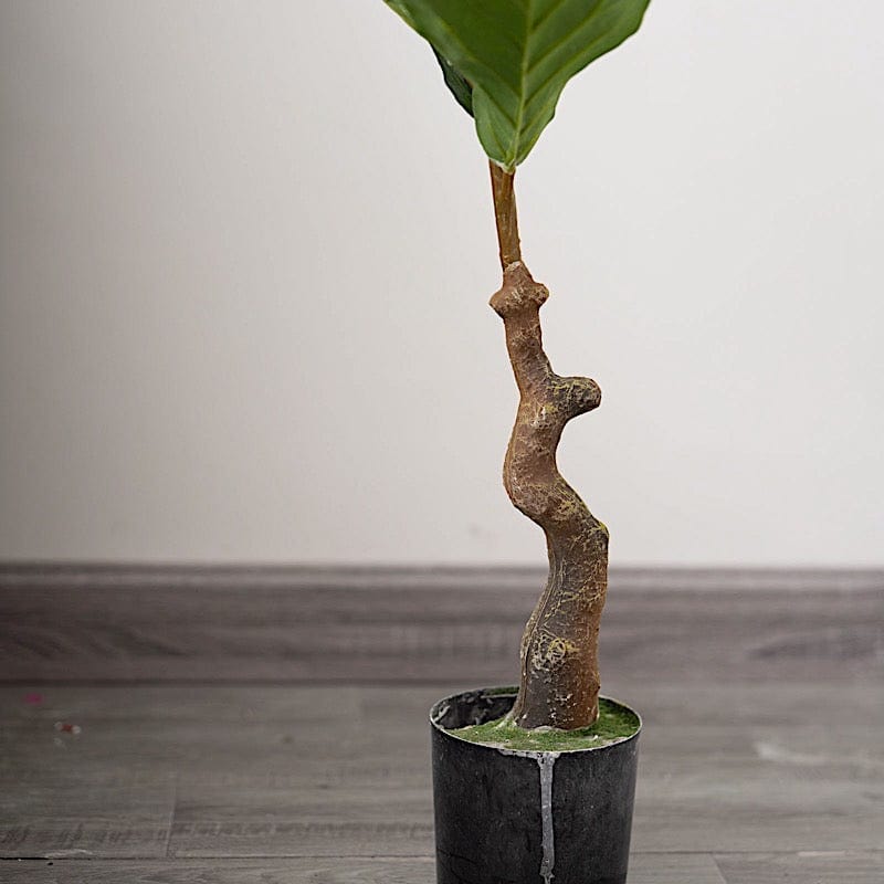 fiddle leaf fig tree bonsai 2 Green 3 ft Fiddle Leaves Fig Tree Artificial Plants in Planter Pots