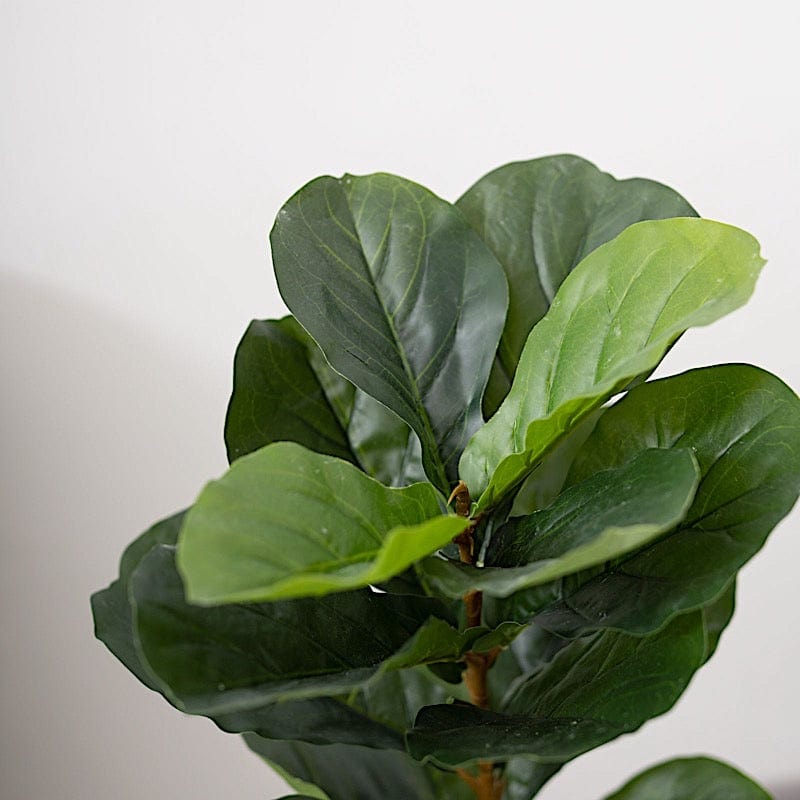 2 foot fiddle leaf fig 2 Green 3 ft Fiddle Leaves Fig Tree Artificial Plants in Planter Pots