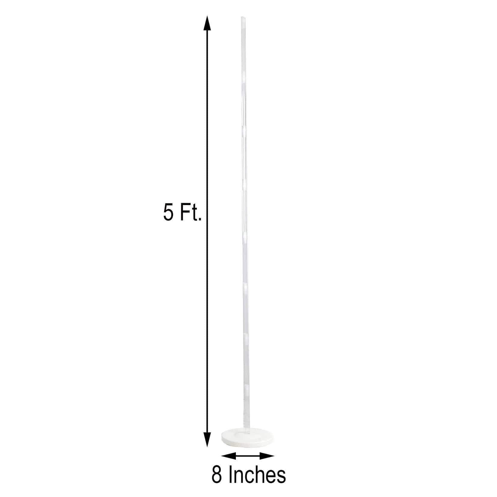 2 pcs 5 ft White Balloon Columns Stands Kit Set