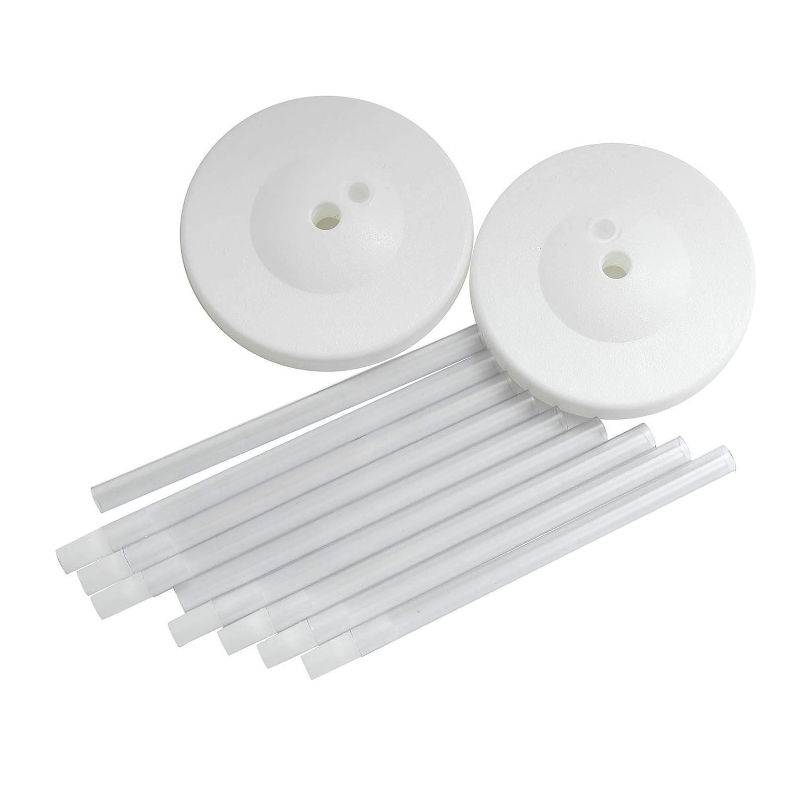 2 pcs 5 ft White Balloon Columns Stands Kit Set