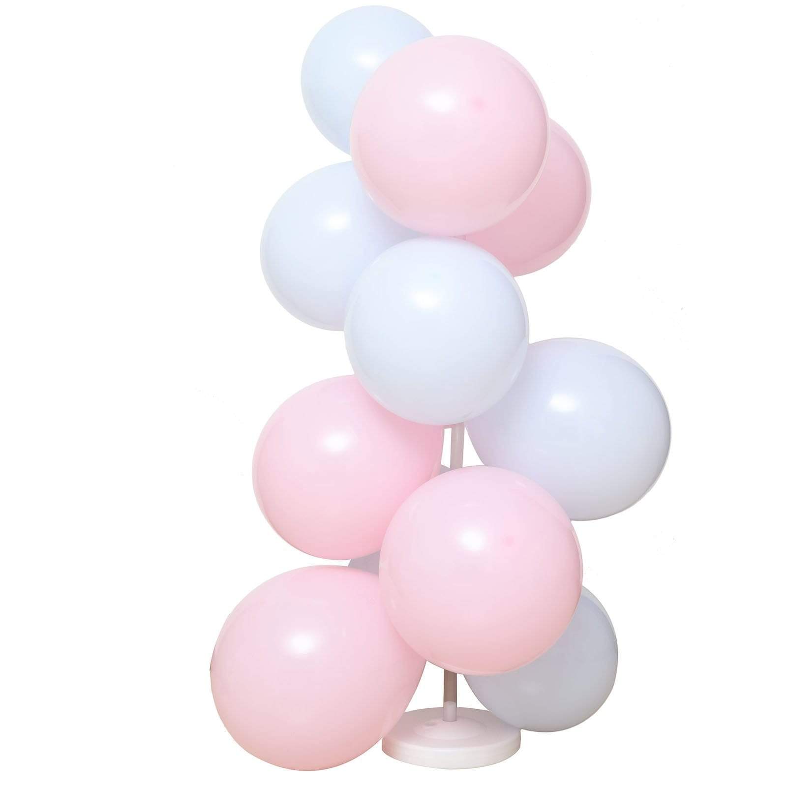 2 pcs 5 ft White Balloon Columns Stands Kit Set