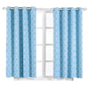 2 pcs 52" x 64" Blue Lattice Design Blackout Window Curtains Drapes Panels with Grommet Top