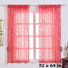 2 pcs 52" x 64" Coral Big Payette Sequin Window Curtains Drapes Panels