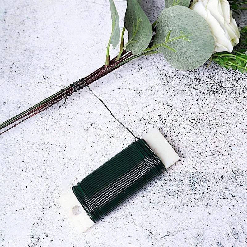 20 Gauge Green 76 yards Floral Craft Paddle Wire