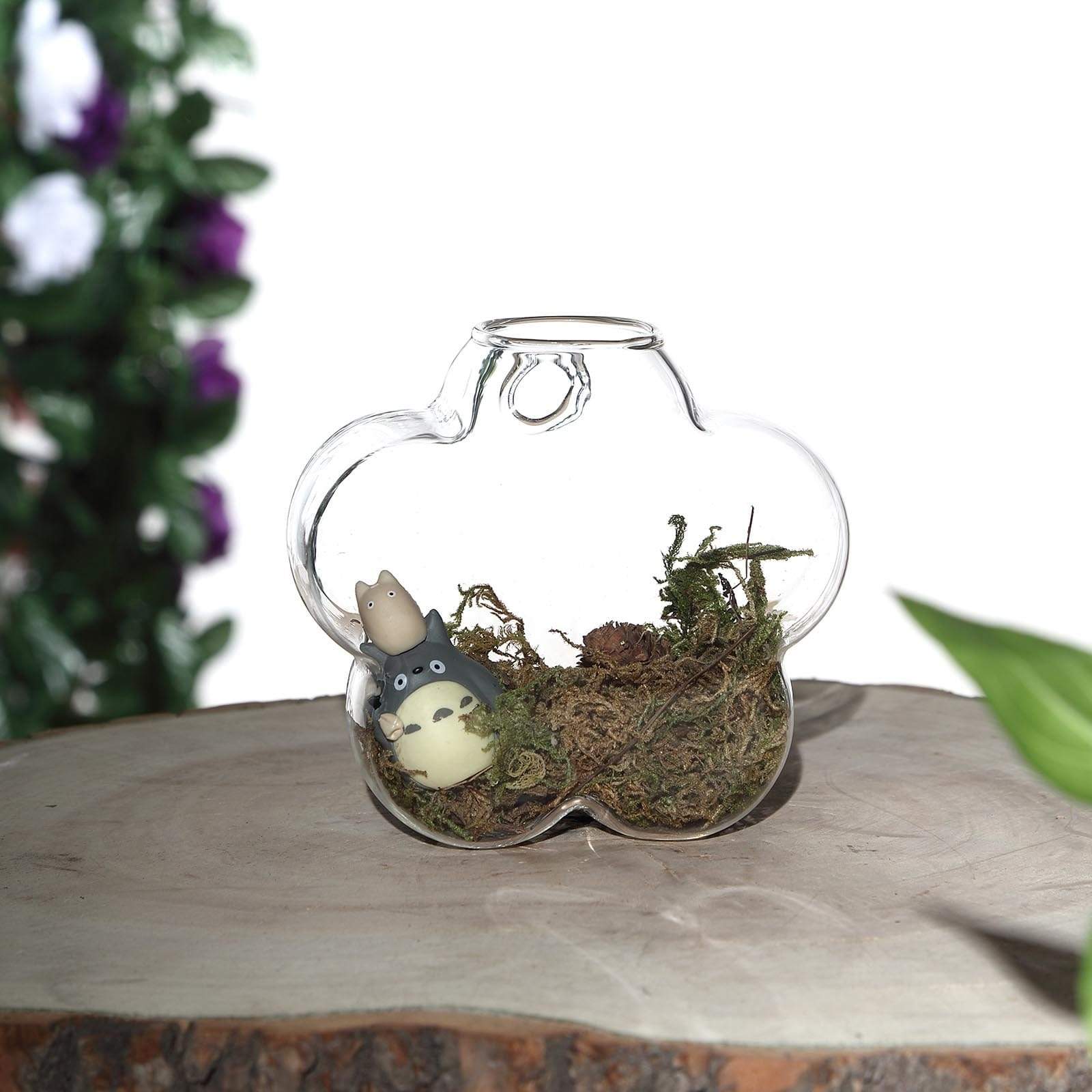 3 Clear Flower Glass Wall Hanging Terrariums Vases