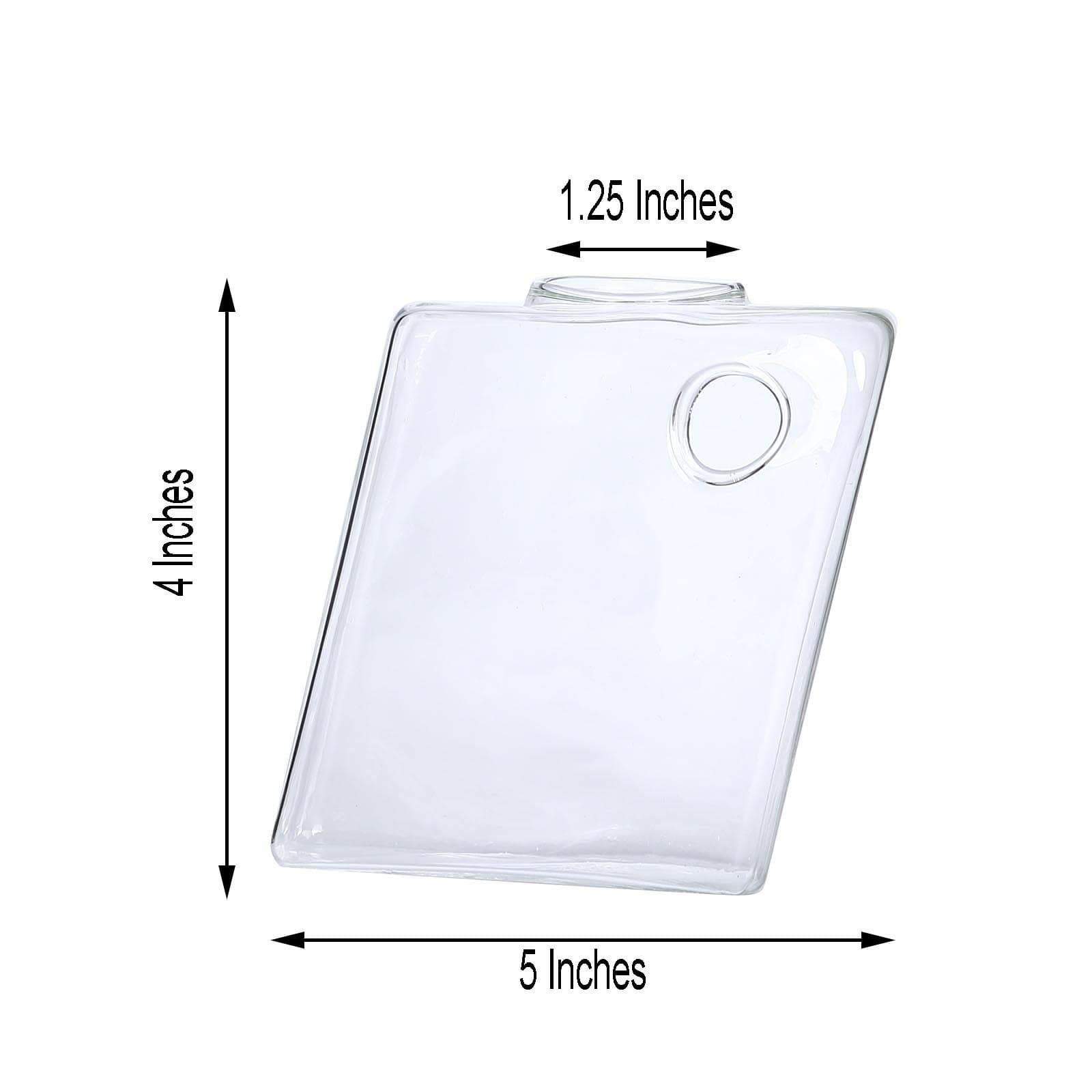 3 Clear Rhombus Glass Wall Hanging Terrariums Vases