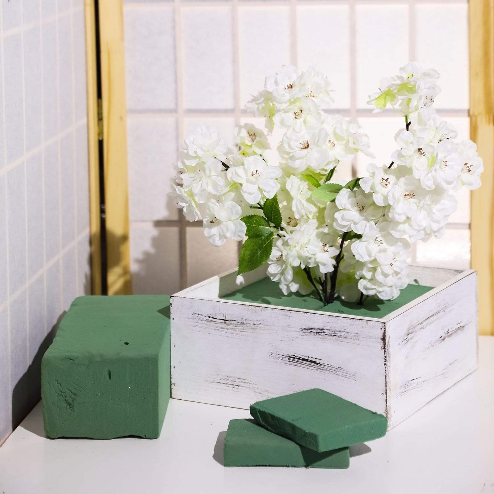 3 Green 9 in long Rectangle Wet Foam Floral Bricks