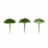 3 pcs 3" Assorted Artificial Succulent Picks Realistic Echeveria Rosettes Stems