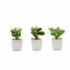 3 sets 3" Assorted Artificial Faux Small Succulent Plants with Pots