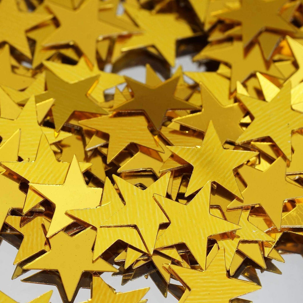 300 pcs Gold Metallic Glittering Star Confetti