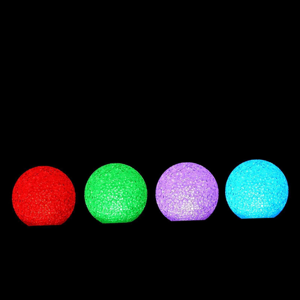 4 pcs 3 in wide Assorted LED Balls Battery Operated Orbs Lights – Balsa ...