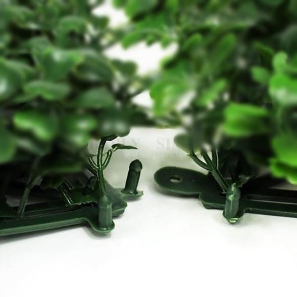 4 pcs Green Artificial Mini Leaves Greenery UV Protected Wall Backdrop Panels